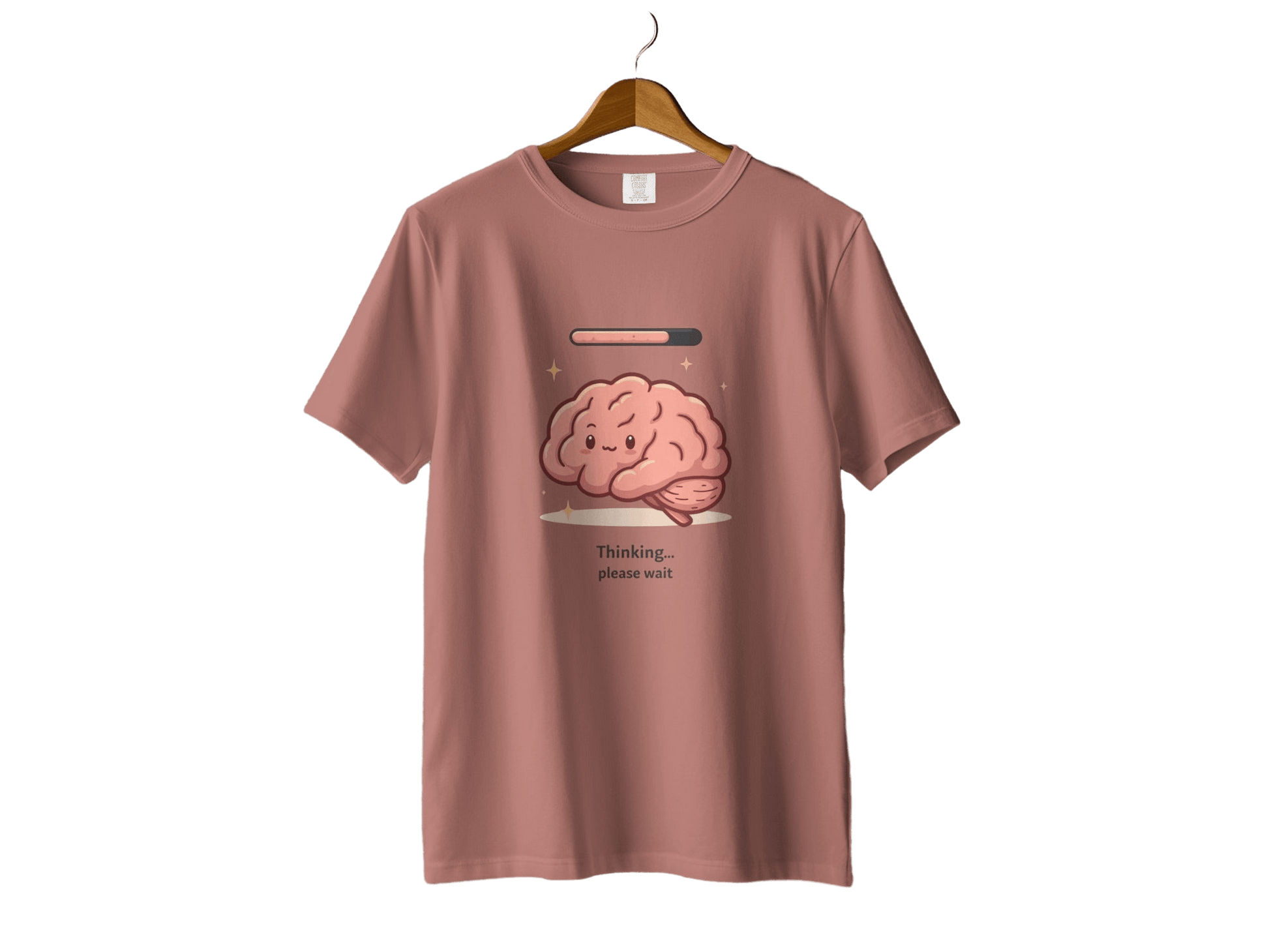 Thinking Please Wait T-Shirt, Funny Brain Tee, Cute Brain Shirt, Brain Loading Shirt, Intellectual Humor, Nerdy T-Shirt, Graphic Tee - IconVexa