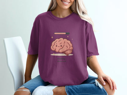 Thinking Please Wait T-Shirt, Funny Brain Tee, Cute Brain Shirt, Brain Loading Shirt, Intellectual Humor, Nerdy T-Shirt, Graphic Tee - IconVexa