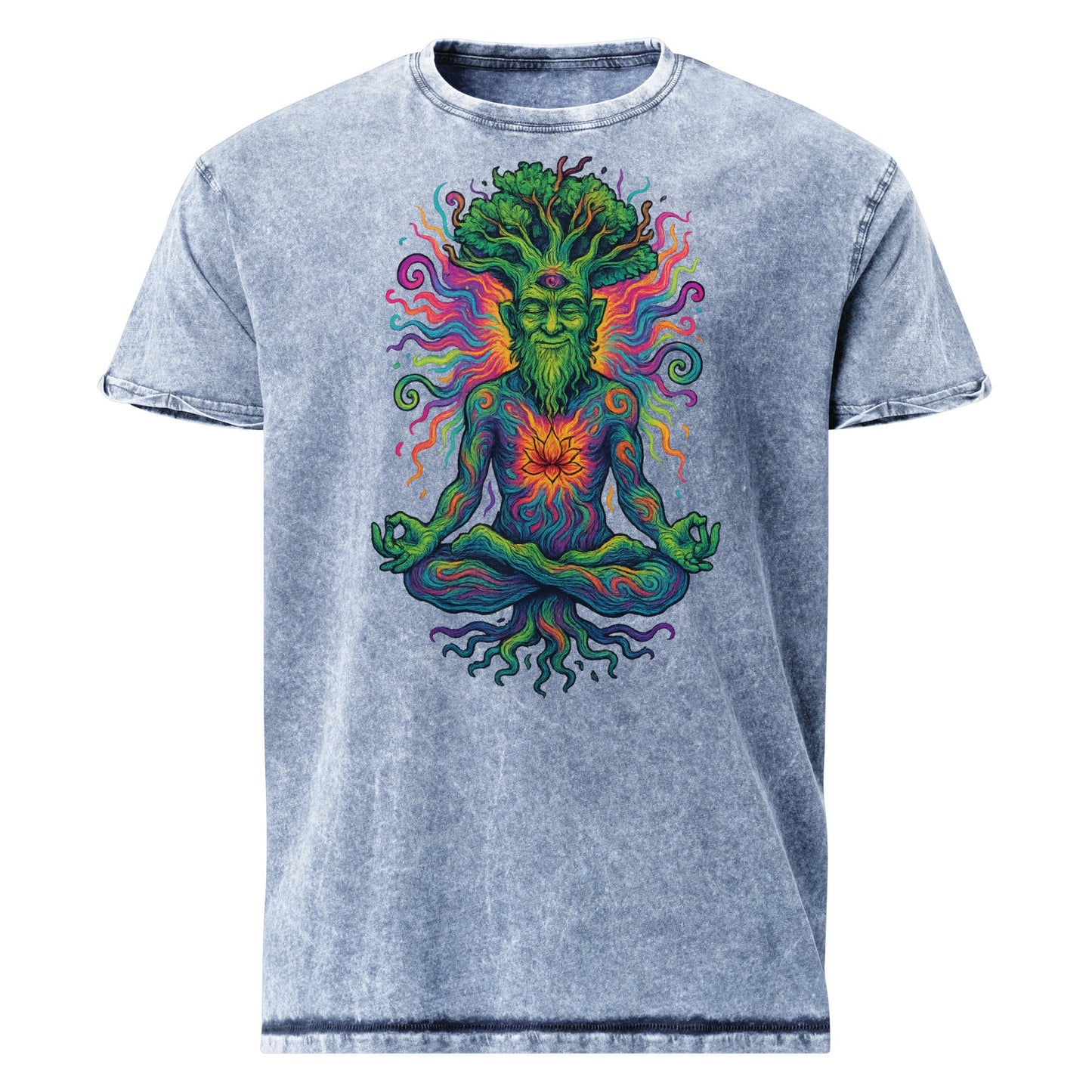 Tree Spirit Meditation Tee | Psychedelic Yoga Shirt | Boho Mindfulness T-Shirt - IconVexa
