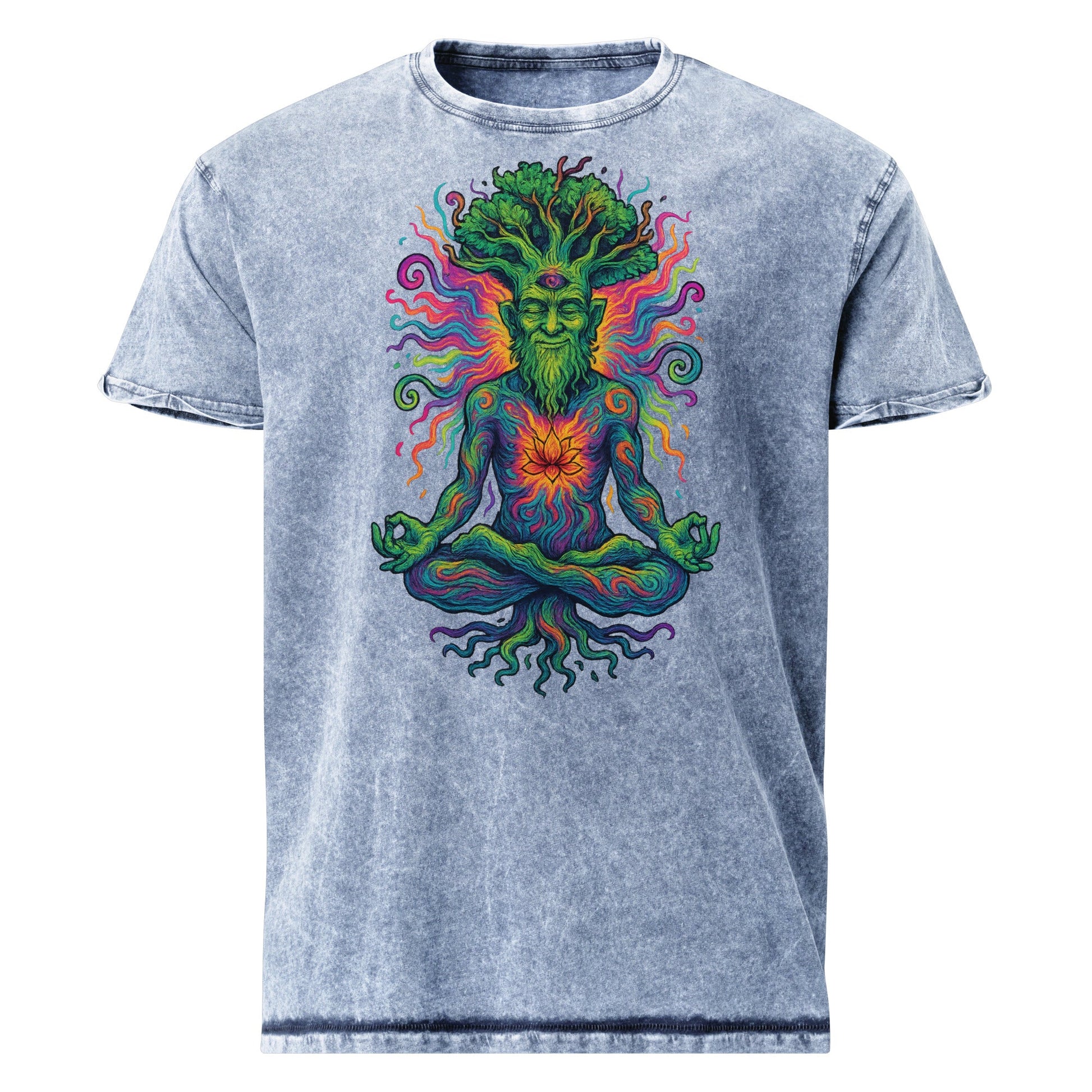 Tree Spirit Meditation Tee | Psychedelic Yoga Shirt | Boho Mindfulness T-Shirt - IconVexa