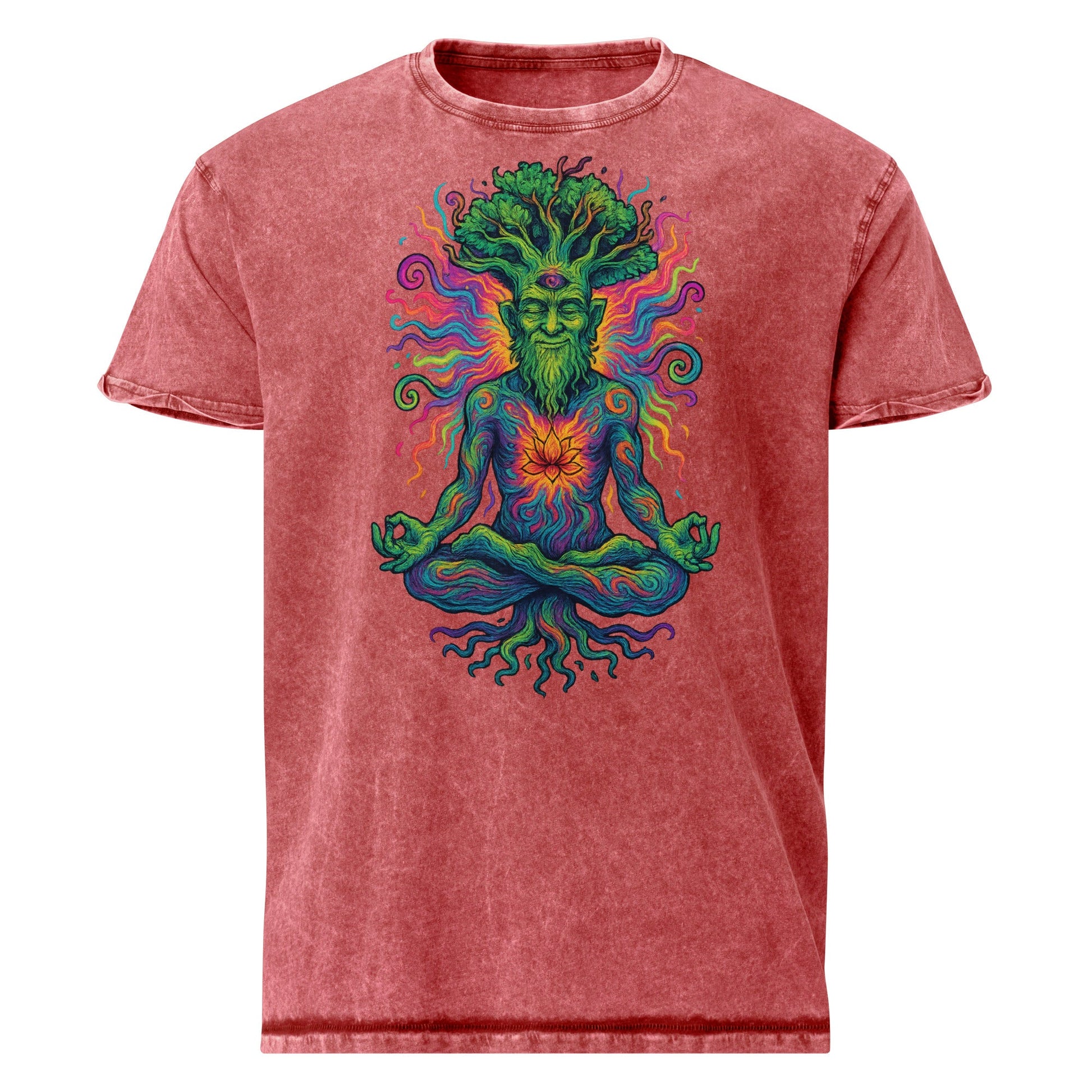 Tree Spirit Meditation Tee | Psychedelic Yoga Shirt | Boho Mindfulness T-Shirt - IconVexa