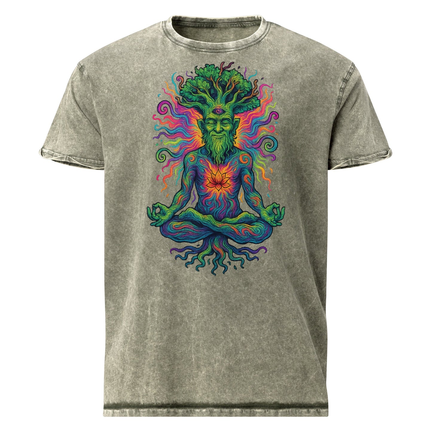 Tree Spirit Meditation Tee | Psychedelic Yoga Shirt | Boho Mindfulness T-Shirt - IconVexa
