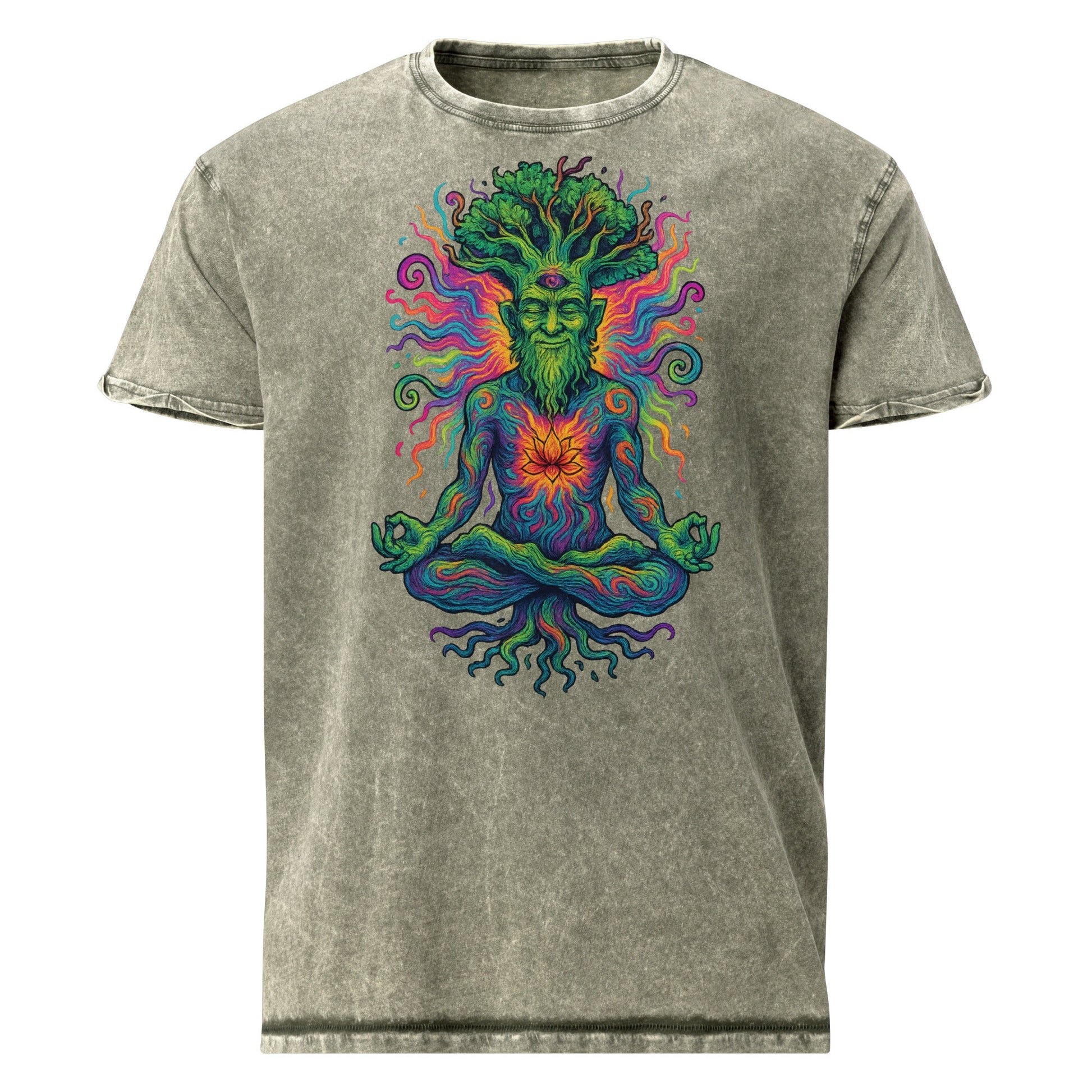 Tree Spirit Meditation Tee | Psychedelic Yoga Shirt | Boho Mindfulness T-Shirt - IconVexa
