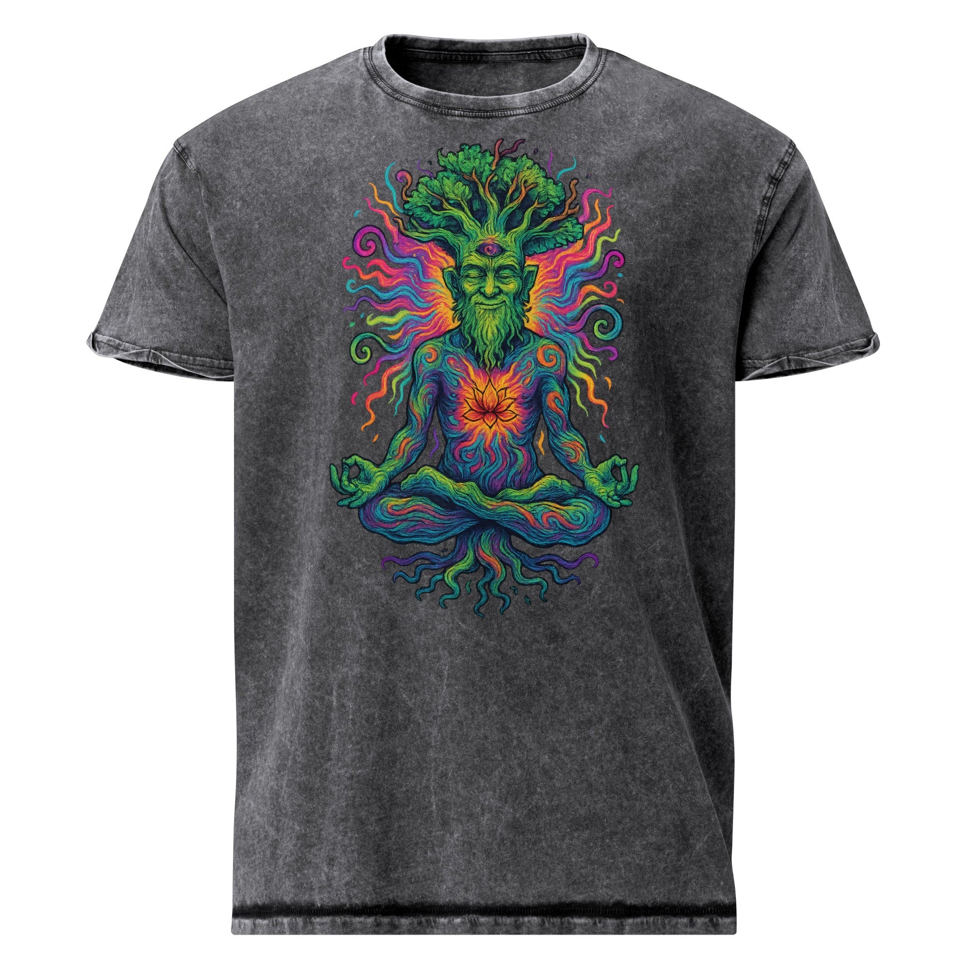 Tree Spirit Meditation Tee | Psychedelic Yoga Shirt | Boho Mindfulness T-Shirt - IconVexa