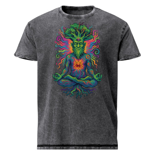 Tree Spirit Meditation Tee | Psychedelic Yoga Shirt | Boho Mindfulness T-Shirt - IconVexa