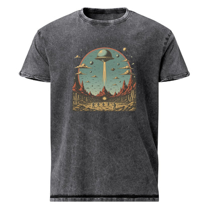 UFO Abduction Desert Shirt | Retro Space Tee for Sci - Fi Lovers | Vintage Outer Space T-Shirt - IconVexa