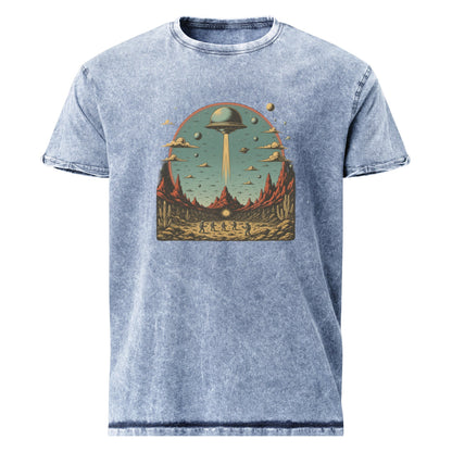 UFO Abduction Desert Shirt | Retro Space Tee for Sci - Fi Lovers | Vintage Outer Space T-Shirt - IconVexa