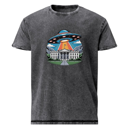 UFO Over the White House Tee | Alien Abduction Shirt | Retro Sci - Fi Graphic Top - IconVexa