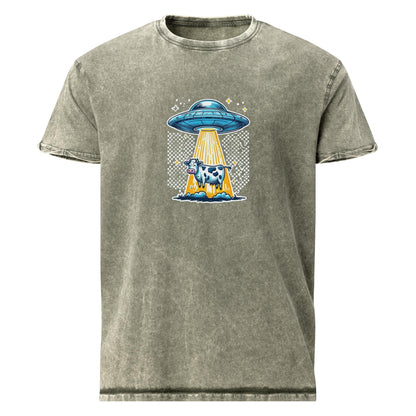 Ufo Tee | Funny Cow Abduction Shirt | Vintage Space Animal Graphic - IconVexa