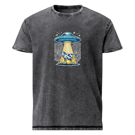 Ufo Tee | Funny Cow Abduction Shirt | Vintage Space Animal Graphic - IconVexa