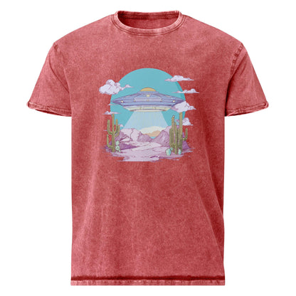Ufo Tee | Outer Space Desert Vibe | Vintage Sci - Fi Graphic Shirt - IconVexa