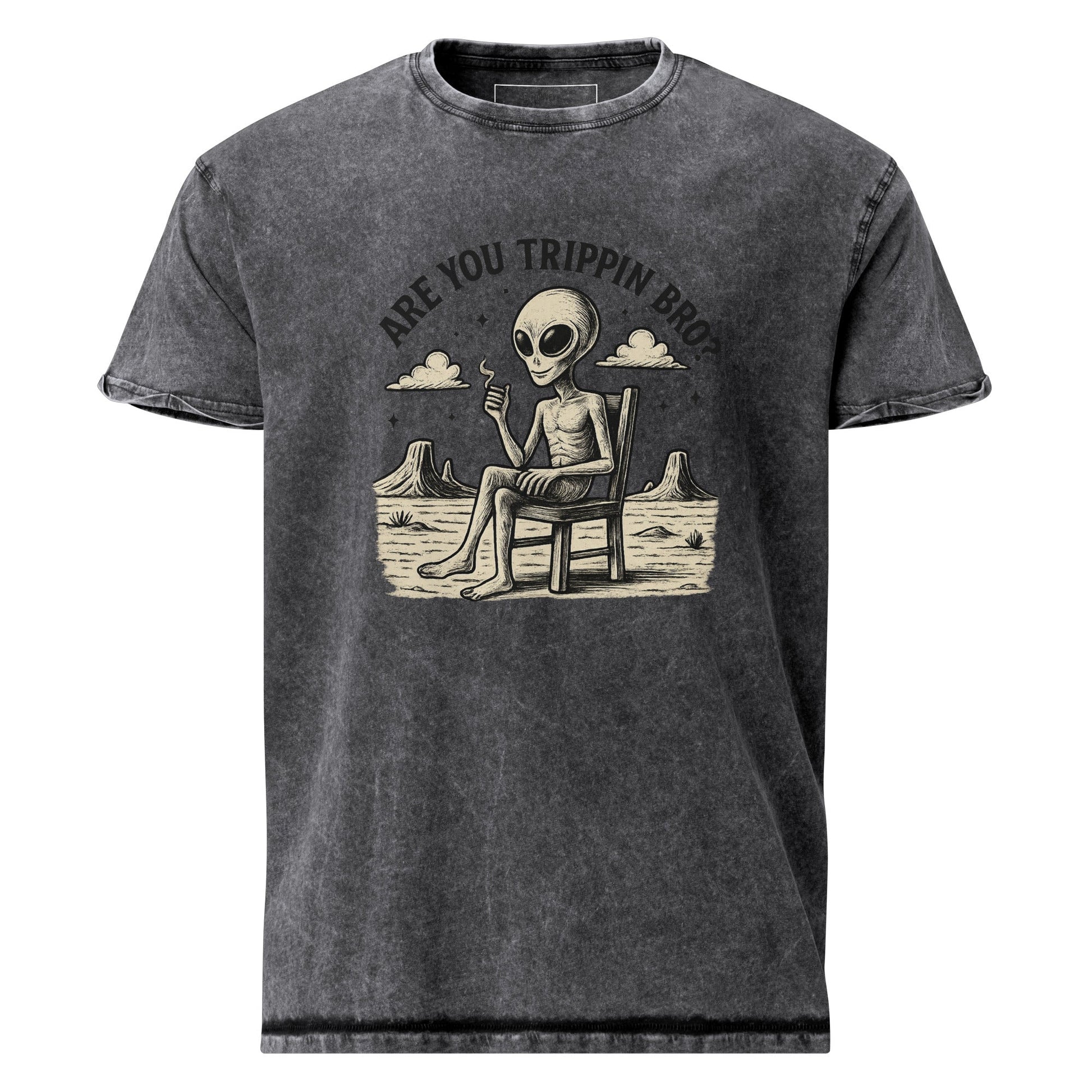 Are You Trippin Bro Alien Tee | Funny UFO Shirt | Retro Space Graphic for Him - IconVexa