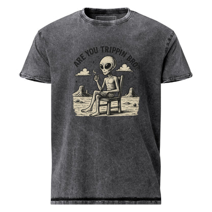 Are You Trippin Bro Alien Tee | Funny UFO Shirt | Retro Space Graphic for Him - IconVexa