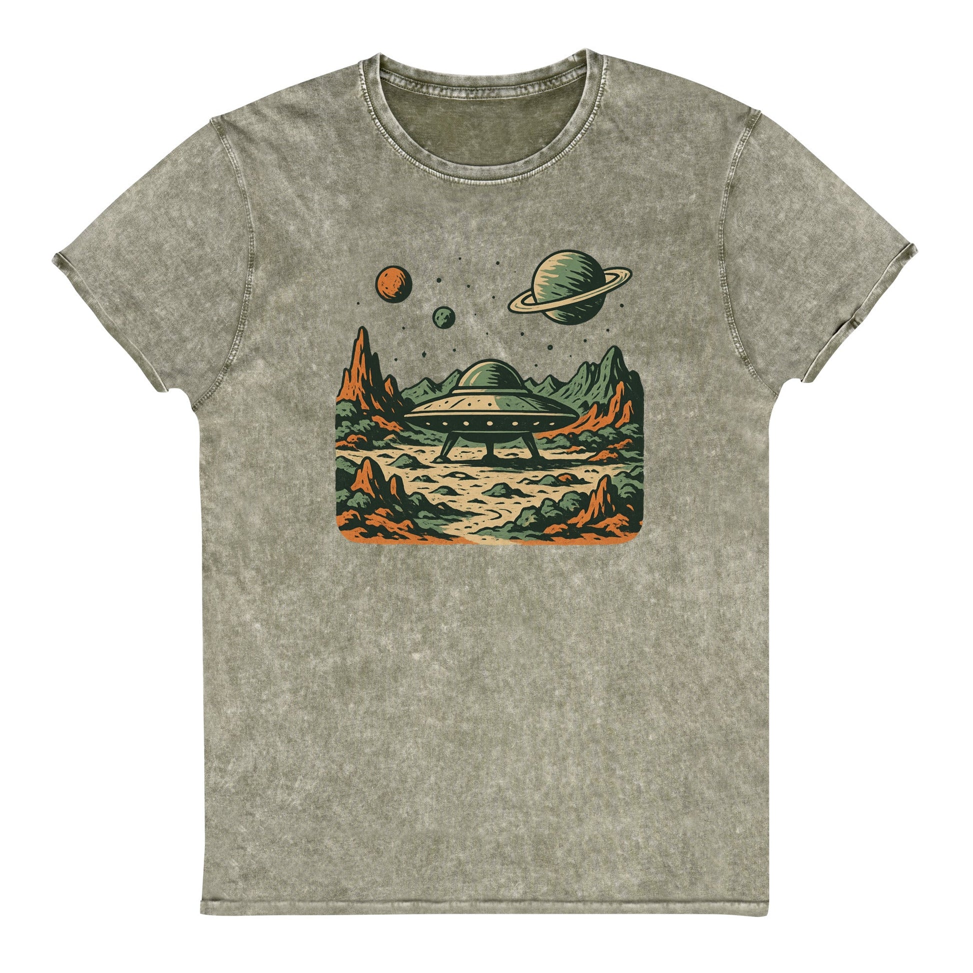 UFO Landing Graphic Tee | Outer Space Shirt | Vintage Alien Aesthetic T-Shirt - IconVexa