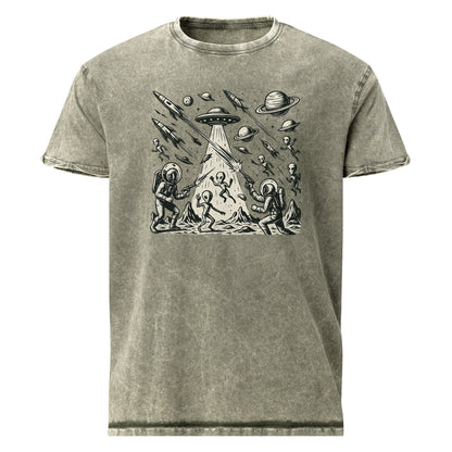 Alien Battle Graphic Tee | Space War Vintage Shirt | Retro Sci - Fi Astronaut T-Shirt - IconVexa