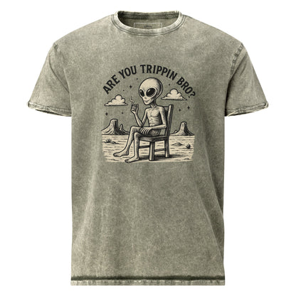 Are You Trippin Bro Alien Tee | Funny UFO Shirt | Retro Space Graphic for Him - IconVexa