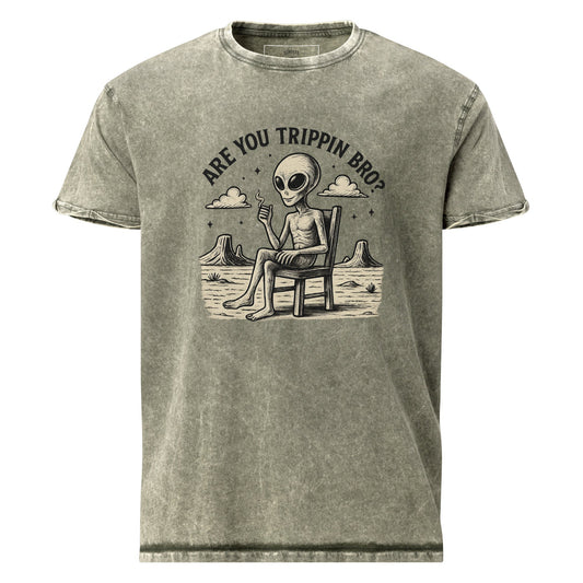 Are You Trippin Bro Alien Tee | Funny UFO Shirt | Retro Space Graphic for Him - IconVexa