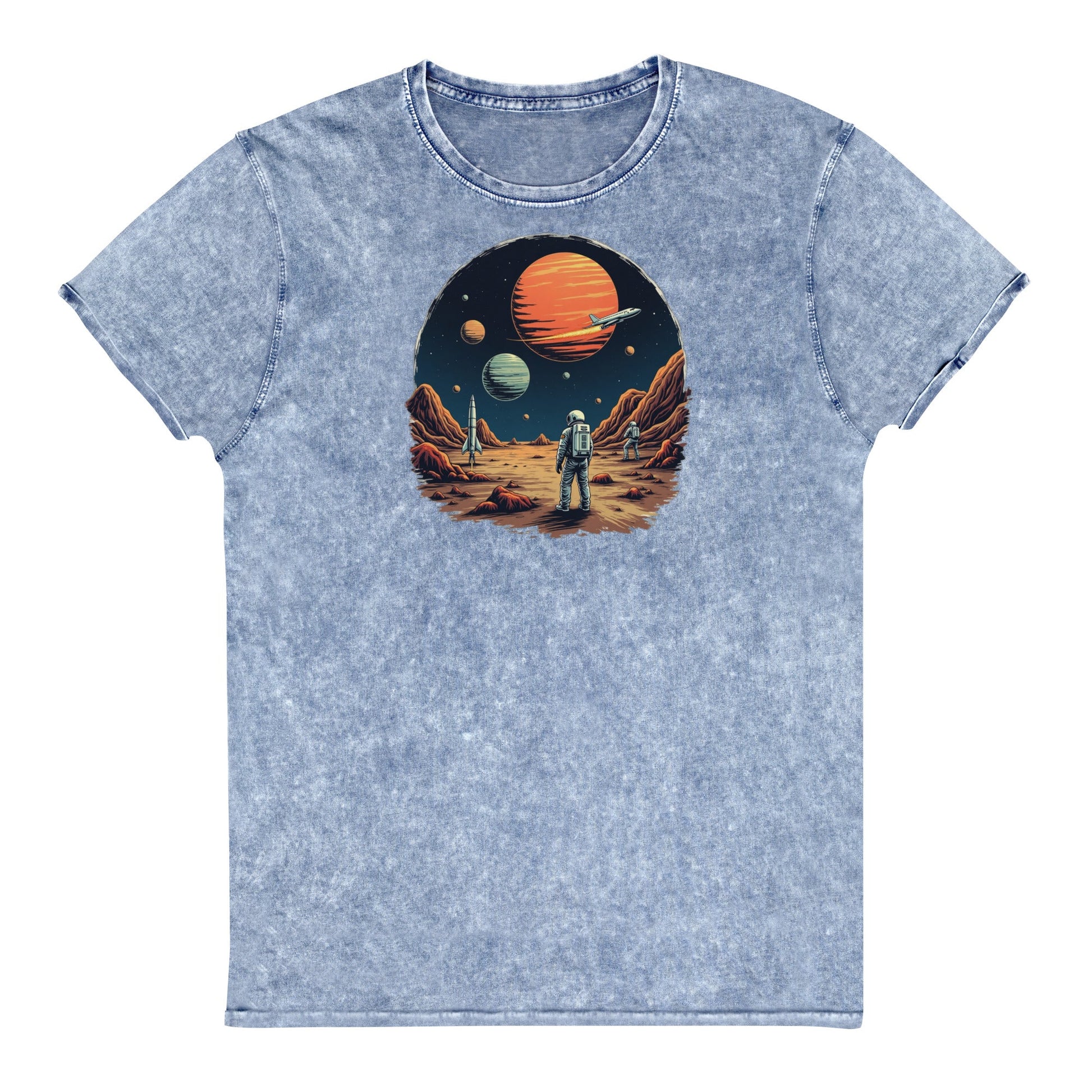 Astronaut T-Shirt | Outer Space Sci - Fi Tee | Cosmic Graphic Vintage Shirt - IconVexa