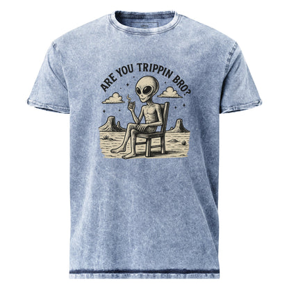 Are You Trippin Bro Alien Tee | Funny UFO Shirt | Retro Space Graphic for Him - IconVexa