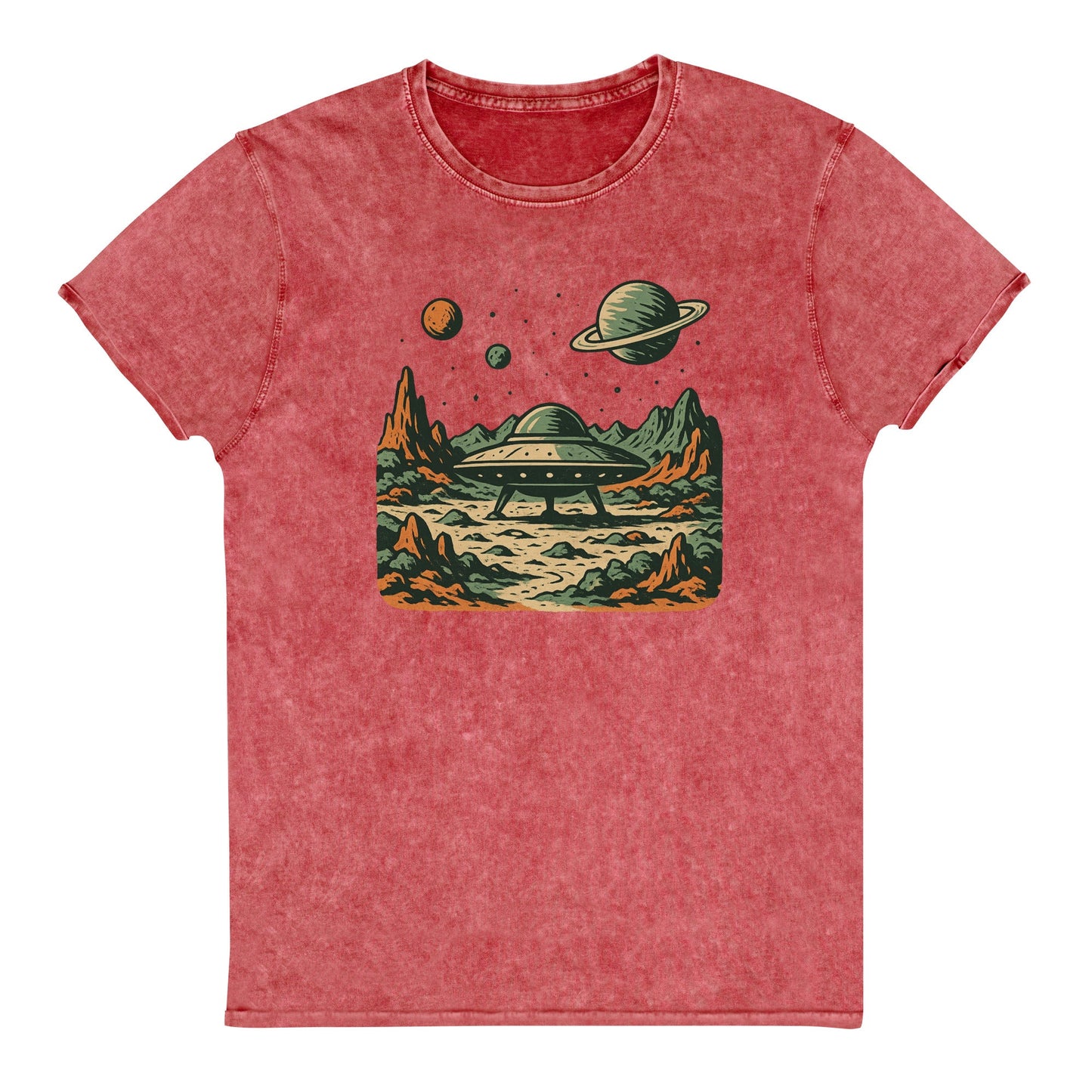 UFO Landing Graphic Tee | Outer Space Shirt | Vintage Alien Aesthetic T-Shirt - IconVexa