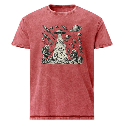 Alien Battle Graphic Tee | Space War Vintage Shirt | Retro Sci - Fi Astronaut T-Shirt - IconVexa