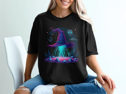 Witch Hat Magic Spell Design Awesome Graphic Style T-Shirt - IconVexa