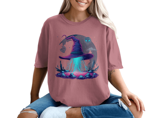 Witch Hat Magic Spell Design Awesome Graphic Style T-Shirt - IconVexa