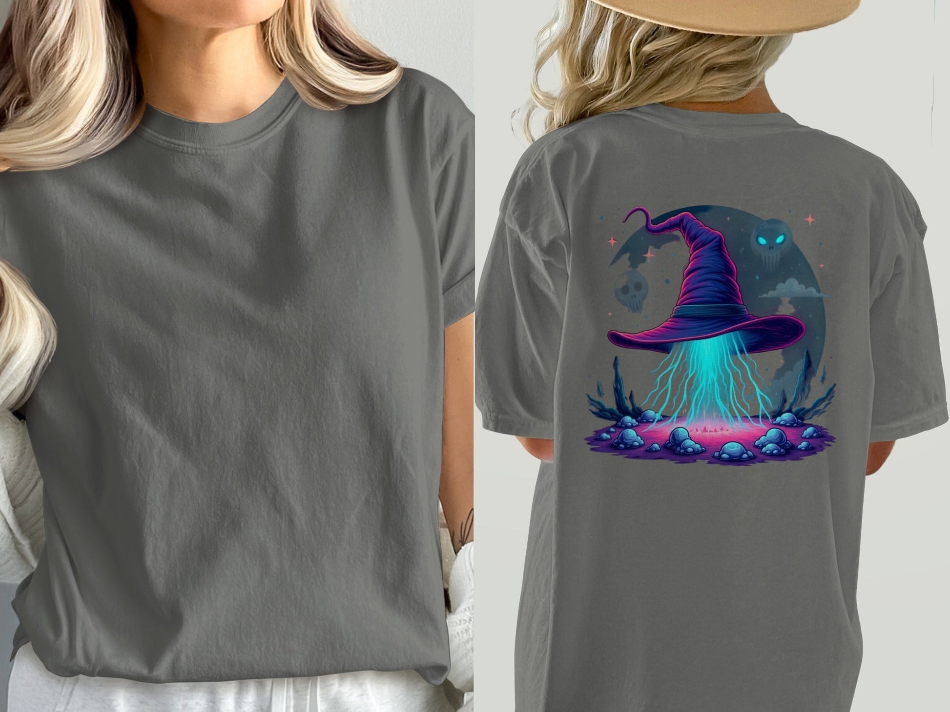 Witch Hat T-Shirt, Halloween T-Shirt, Magic T-Shirt, Occult Shirt, Supernatural Apparel, Gothic T-Shirt, Spooky Season Gift, Unisex T-Shirt - IconVexa