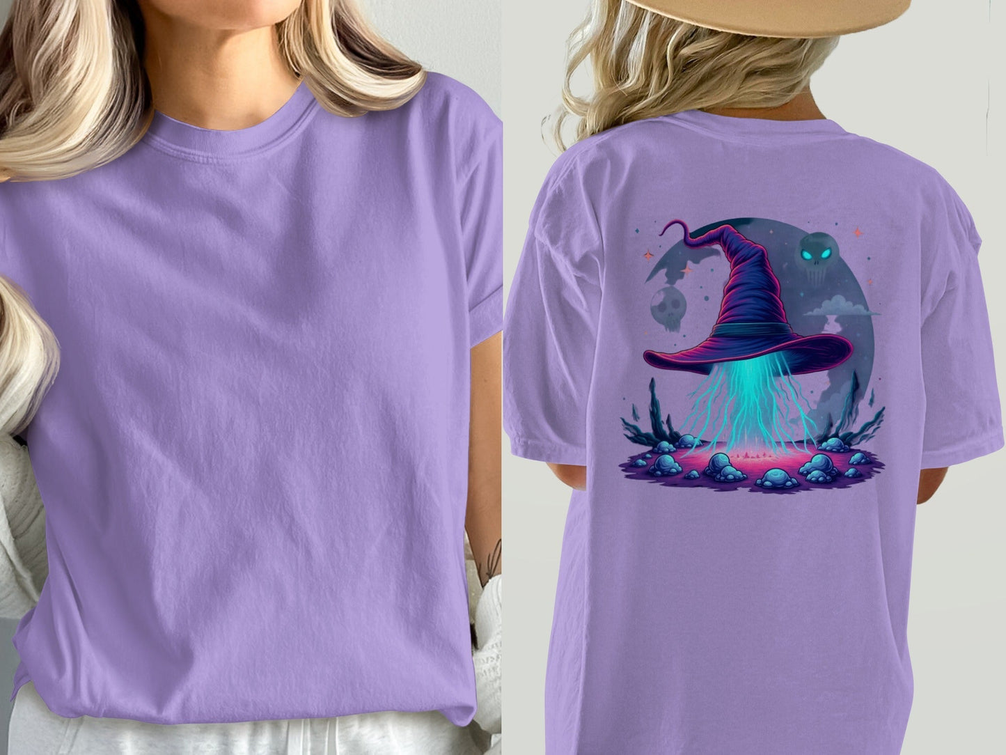 Witch Hat T-Shirt, Halloween T-Shirt, Magic T-Shirt, Occult Shirt, Supernatural Apparel, Gothic T-Shirt, Spooky Season Gift, Unisex T-Shirt - IconVexa