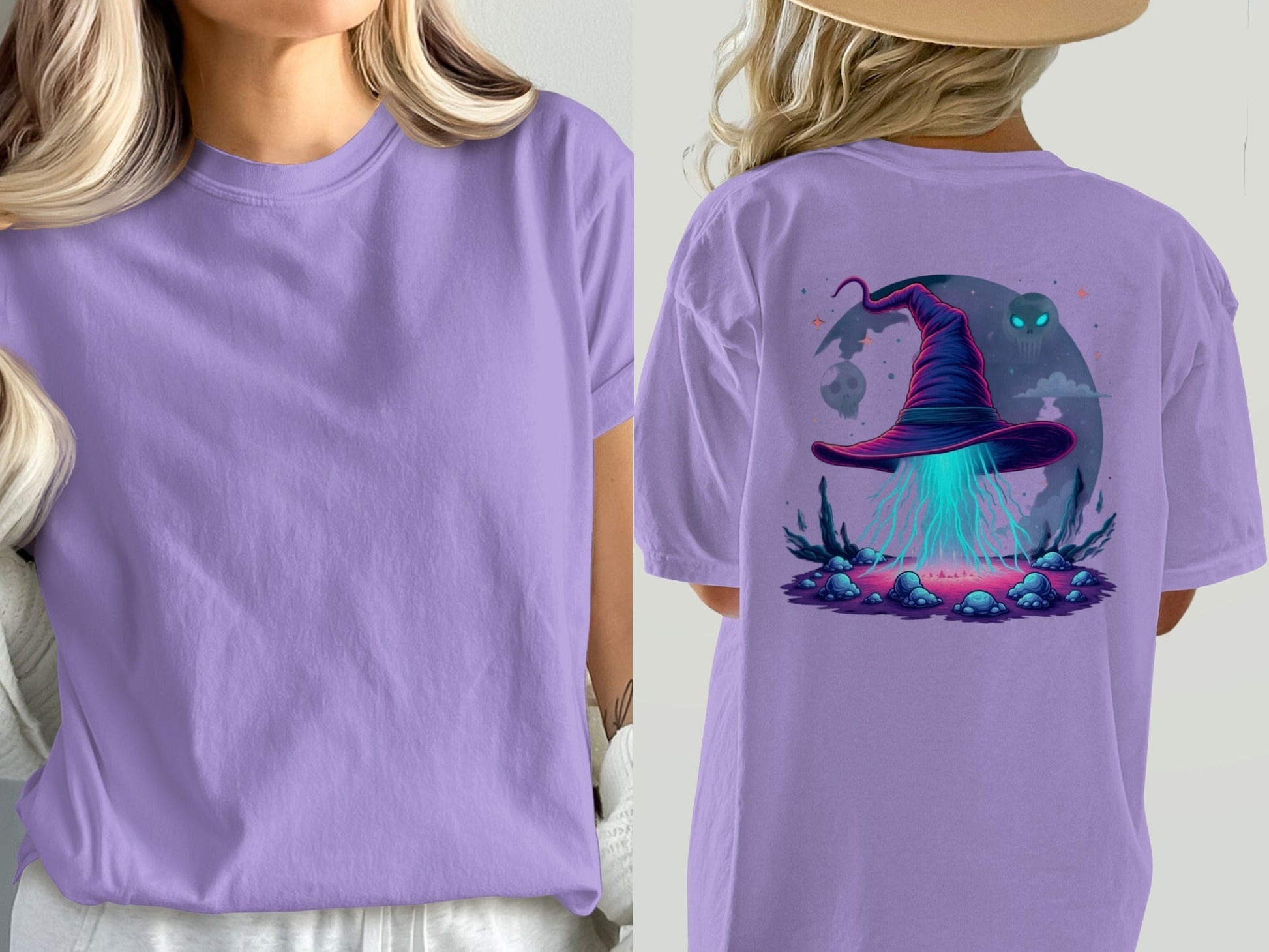 Witch Hat T-Shirt, Halloween T-Shirt, Magic T-Shirt, Occult Shirt, Supernatural Apparel, Gothic T-Shirt, Spooky Season Gift, Unisex T-Shirt - IconVexa