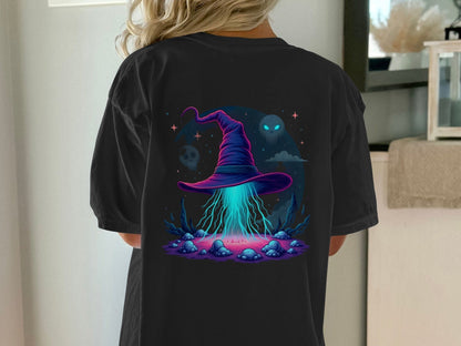 Witch Hat T-Shirt, Halloween T-Shirt, Magic T-Shirt, Occult Shirt, Supernatural Apparel, Gothic T-Shirt, Spooky Season Gift, Unisex T-Shirt - IconVexa