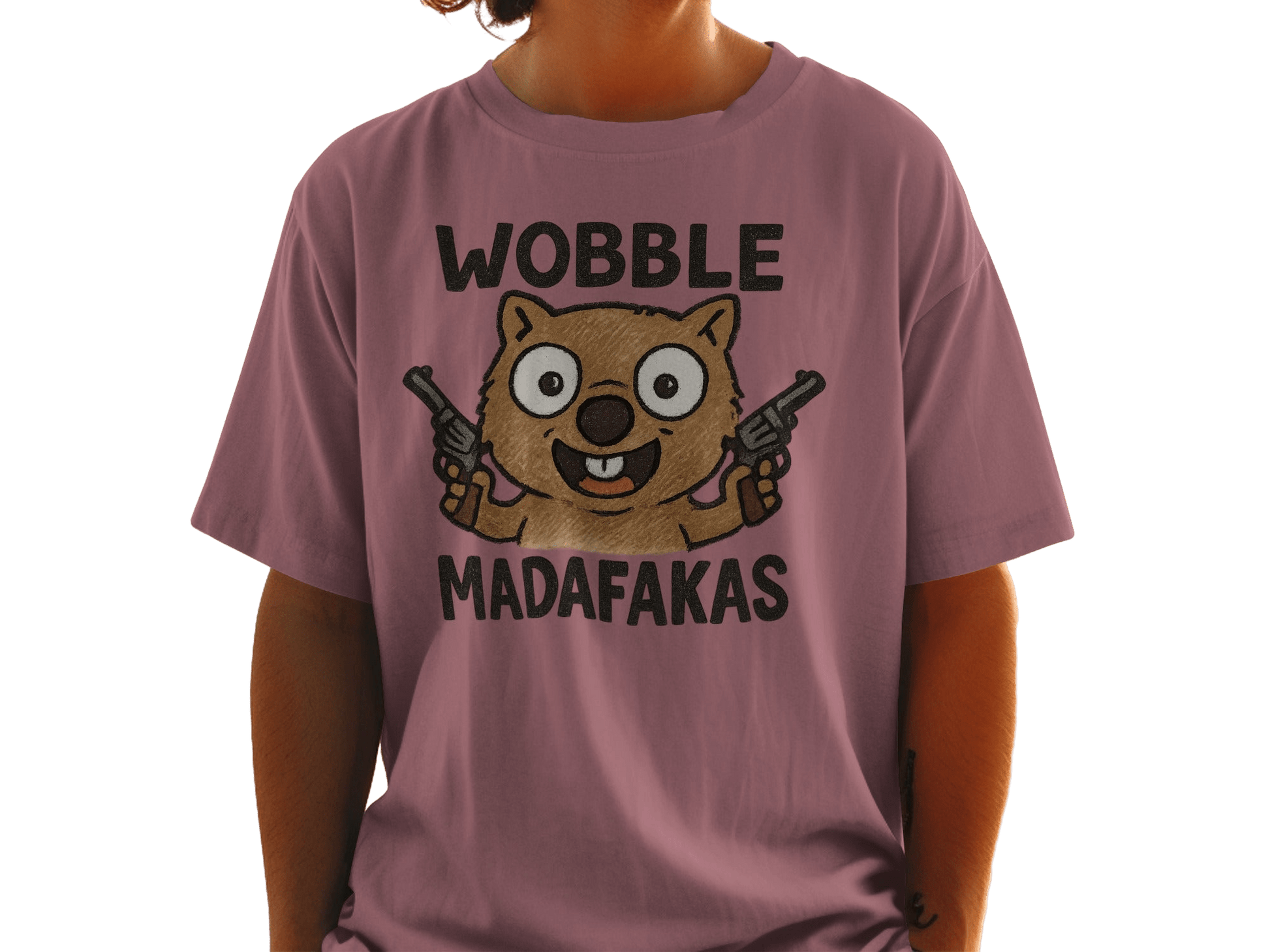 Wobble Madafakas T-Shirt, Funny Wombat Tee, Gangster Animal Shirt, Meme Shirt, Novelty T-shirt, Unique Design Tee, Trendy Shirts - IconVexa