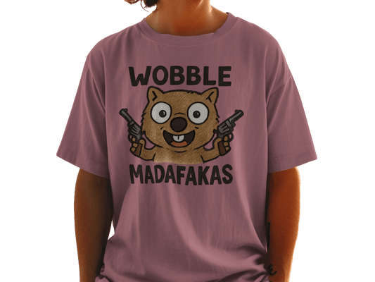 Wobble Madafakas T-Shirt, Funny Wombat Tee, Gangster Animal Shirt, Meme Shirt, Novelty T-shirt, Unique Design Tee, Trendy Shirts - IconVexa