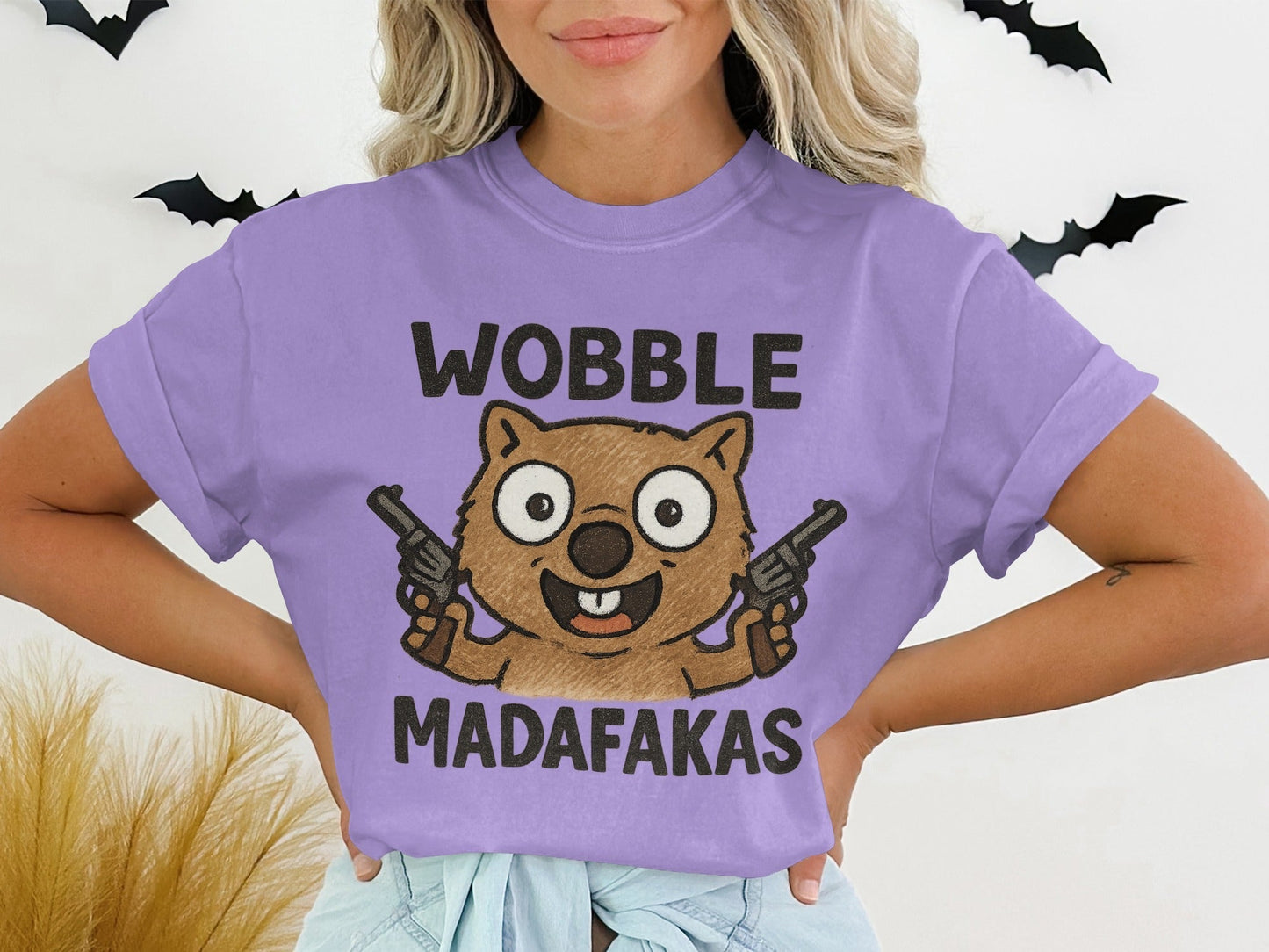 Wobble Madafakas T-Shirt, Funny Wombat Tee, Gangster Animal Shirt, Meme Shirt, Novelty T-shirt, Unique Design Tee, Trendy Shirts - IconVexa