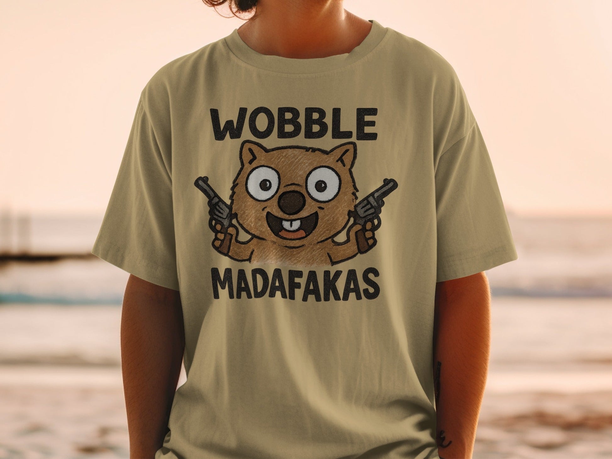 Wobble Madafakas T-Shirt, Funny Wombat Tee, Gangster Animal Shirt, Meme Shirt, Novelty T-shirt, Unique Design Tee, Trendy Shirts - IconVexa