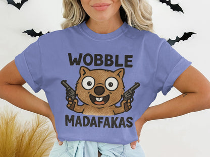 Wobble Madafakas T-Shirt, Funny Wombat Tee, Gangster Animal Shirt, Meme Shirt, Novelty T-shirt, Unique Design Tee, Trendy Shirts - IconVexa